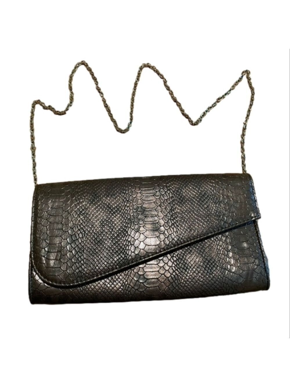 Copper Faux Animal Print Clutch/Shoulder Bag Animal Print